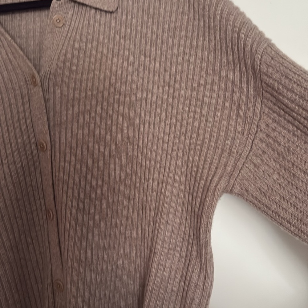 Reformation Beige Ribbed Cardigan - Picture 4 of 4